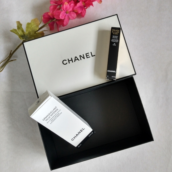 CHANEL Other - CHANEL Bundle Box Eye Makeup Remover & Lipstick